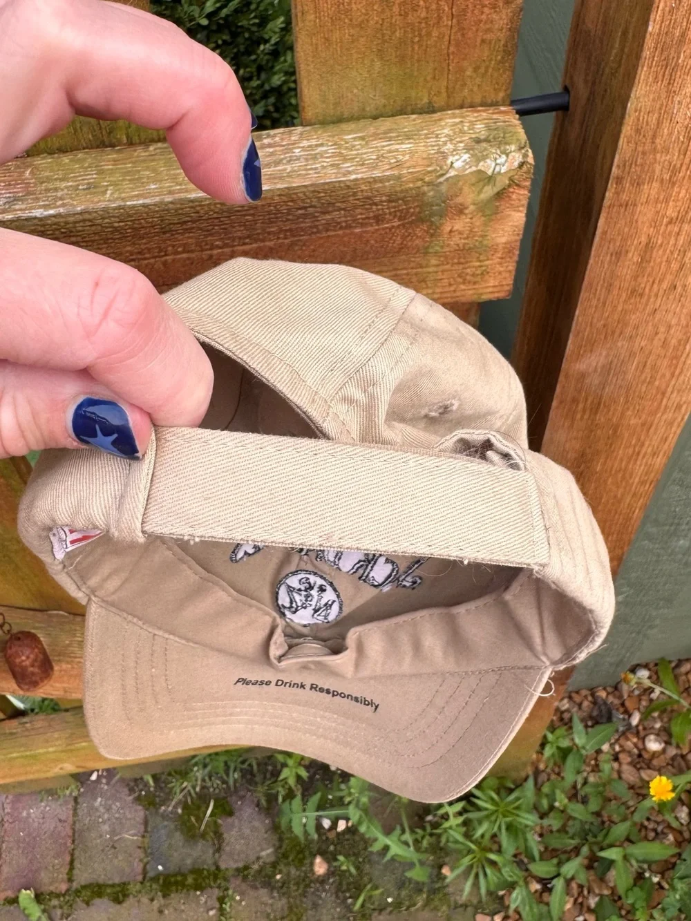 Jack Daniels Beige Baseball Hat with Black Logo